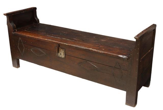 FRENCH OAK HALL BENCH