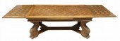 FRENCH OAK PARQUETRY DRAW-LEAF