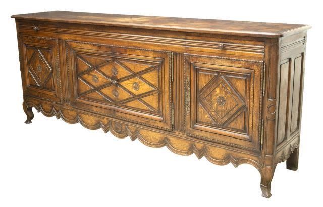 FRENCH OAK PARQUETRY SERVER, 20TH