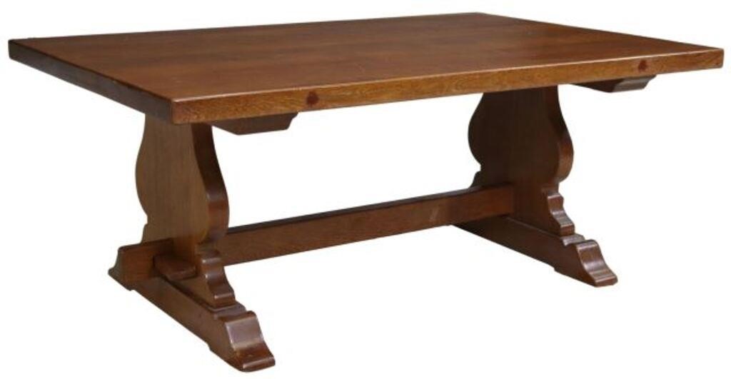FRENCH OAK REFECTORY TABLE,