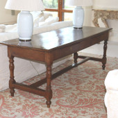 FRENCH OAK TAVERN TABLE, 19TH
