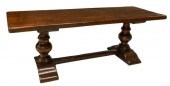 FRENCH OAK TRESTLE DINING TABL