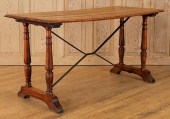 FRENCH OAK TRESTLE TABLE TURNE