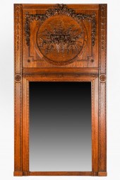 FRENCH OAK TRUMEAU MIRRORthe u