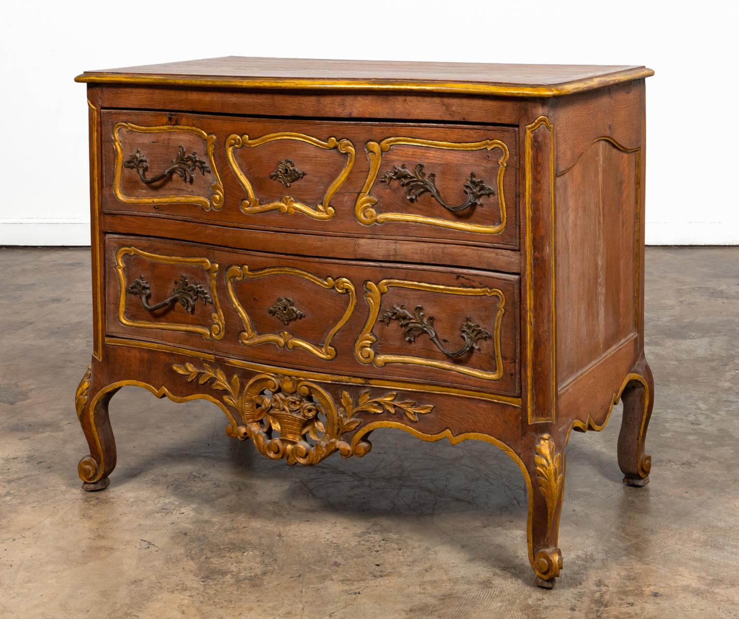 FRENCH OAK TWO DRAWER PROVINCIAL
