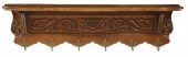 FRENCH OAK WALL-MOUNTED HAT CO