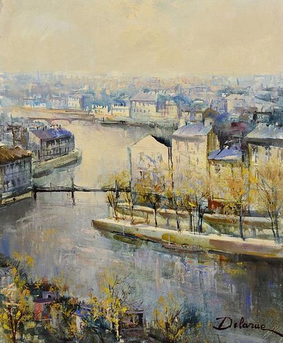 FRENCH OIL ON CANVAS PARIS SCENE,