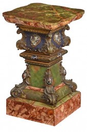 FRENCH ONYX AND CHAMPLEVé PEDE