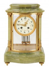 FRENCH ONYX AND GILT METAL MAN