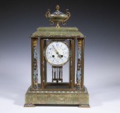 FRENCH ONYX & CHAMPLEVE BRONZE