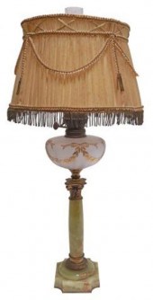 FRENCH ONYX & GILT METAL ELECT