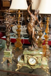 FRENCH ONYX, PATINATED AND GIL
