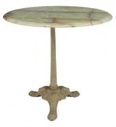 FRENCH ONYX-TOP CAST IRON BIST