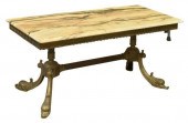 FRENCH ONYX-TOP GILT METAL DOL