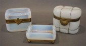 FRENCH OPALESCENT GLASS HINGED