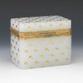 FRENCH OPALINE GLASS AND GILT