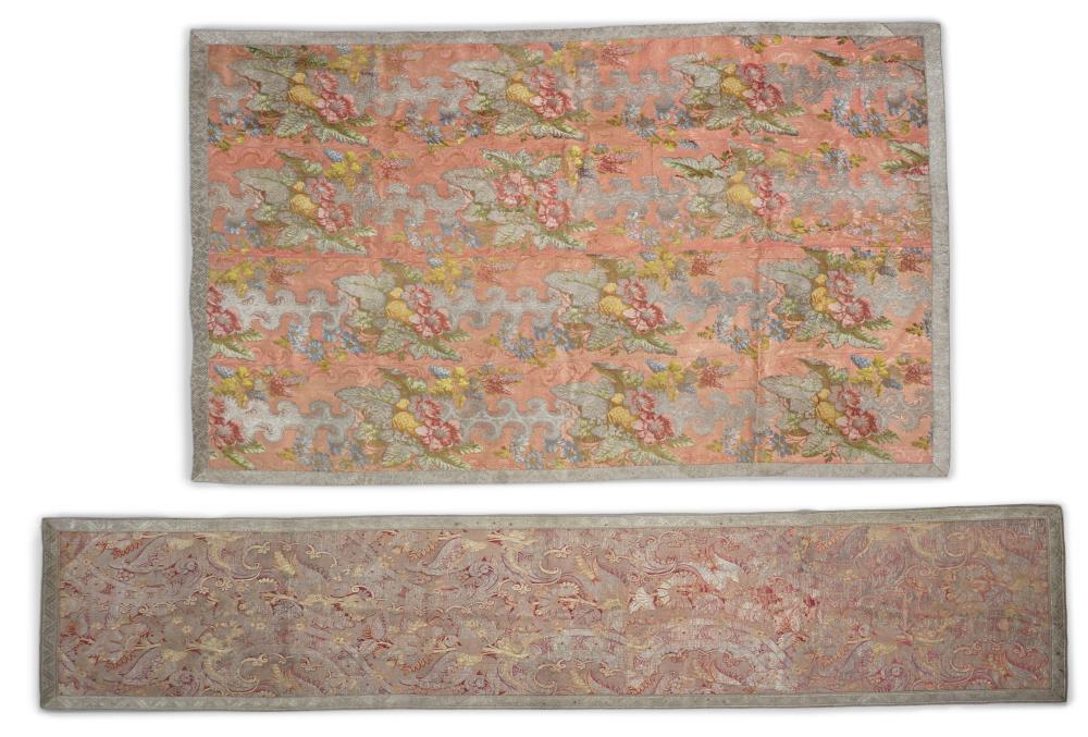 FRENCH OR ITALIAN FLORAL SILK AND