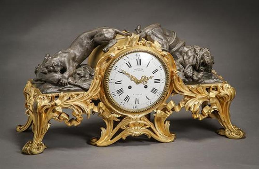 FRENCH ORMOLU AND BRONZE FIGURAL