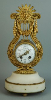 FRENCH ORMOLU AND MARBLE MANTE