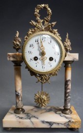 FRENCH ORMOLU AND MARBLE PORTI