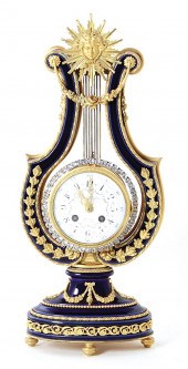 French ormolu and porcelain ly