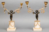 FRENCH ORMOLU BRONZE & MARBLE
