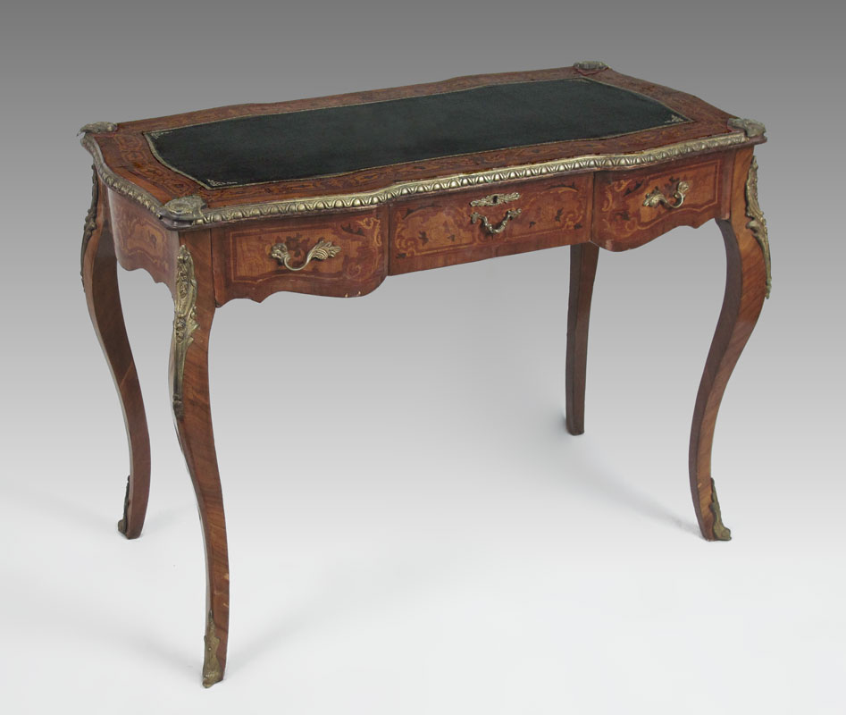 FRENCH ORMOLU LEATHER TOP WRITING