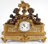 FRENCH ORMOLU MANTEL CLOCKAnti