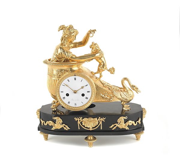 French ormolu mantle clock late