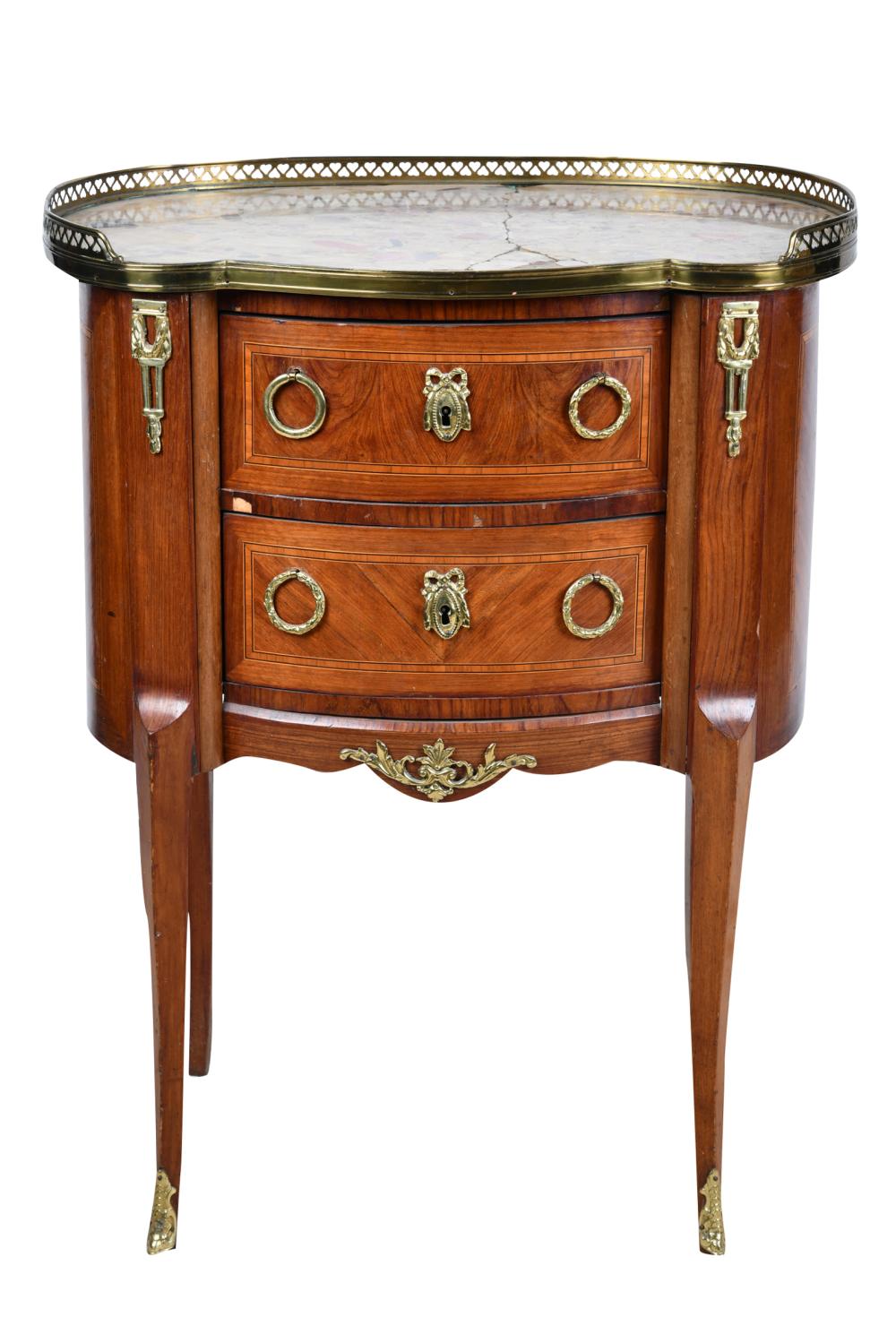 FRENCH ORMOLU MOUNTED BEDSIDE