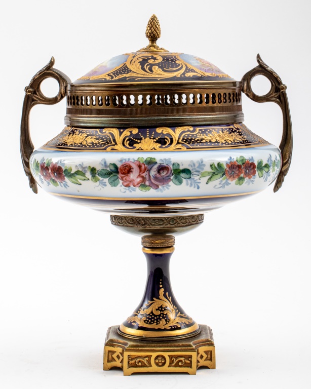 FRENCH ORMOLU MOUNTED COVERED
