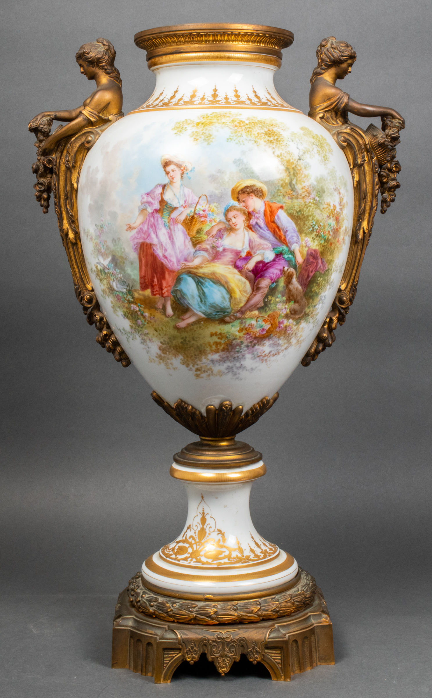 FRENCH ORMOLU MOUNTED LARGE