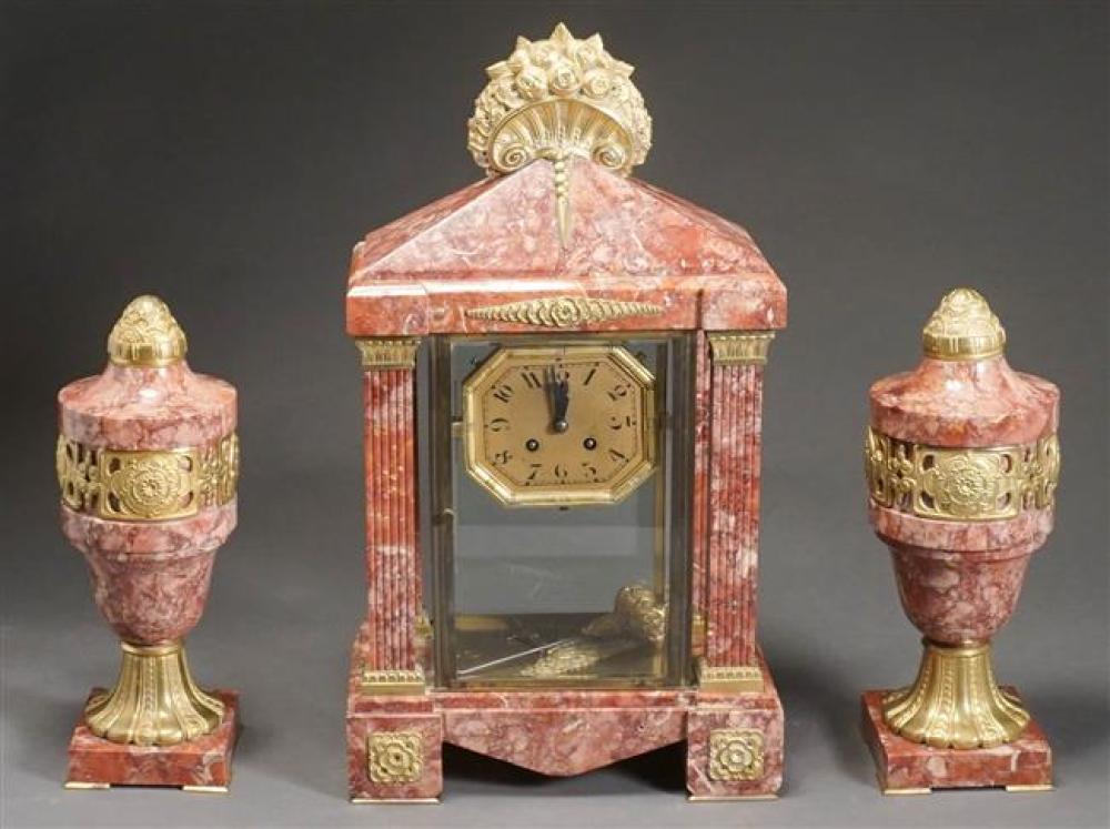 FRENCH ORMOLU MOUNTED ROUGE MOTTLED
