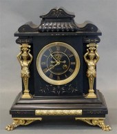 FRENCH ORMOLU MOUNTED SLATE MA