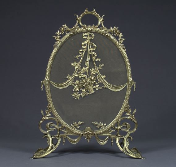 French Oval Brass and Brass Mesh