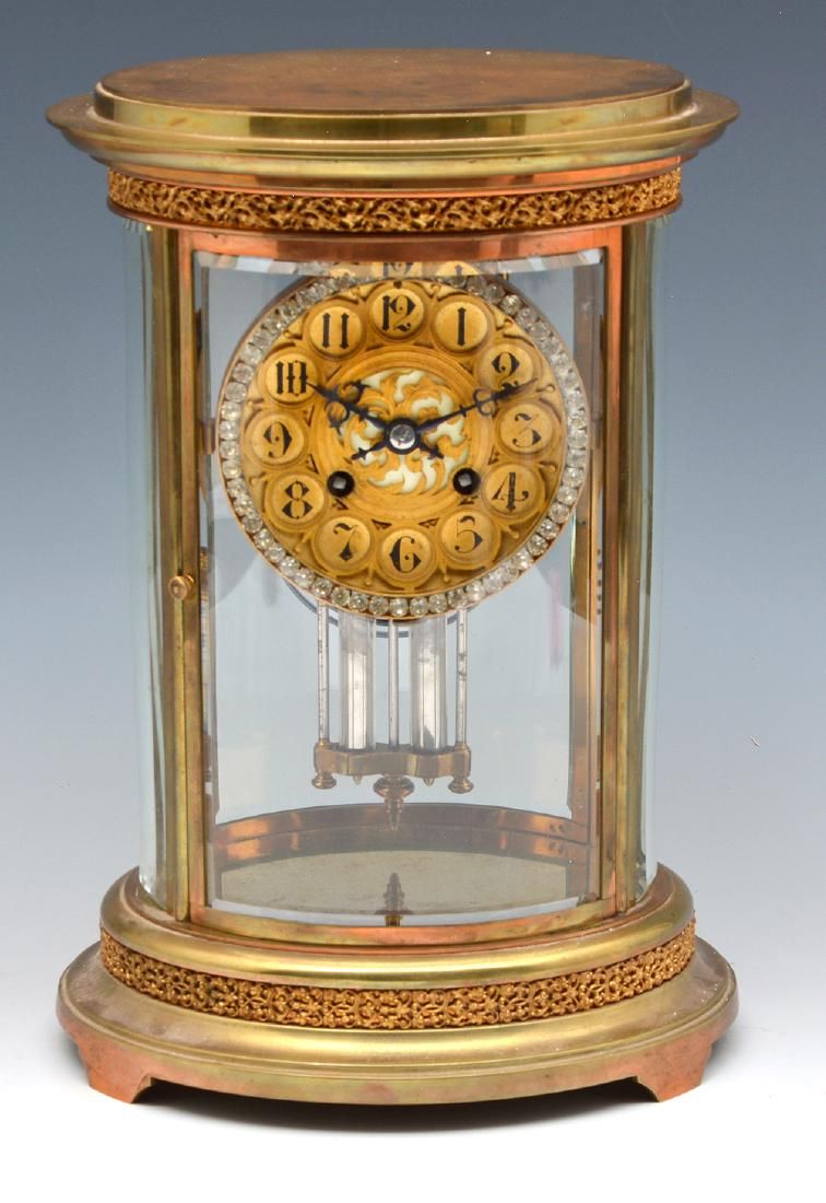 FRENCH OVAL CRYSTAL REGULATOR,