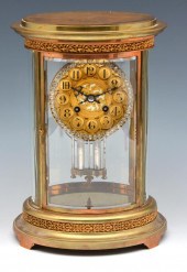 FRENCH OVAL CRYSTAL REGULATOR,