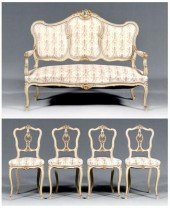 French paint decorated parlor