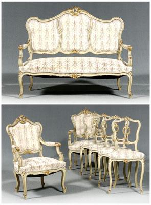 French paint decorated parlor