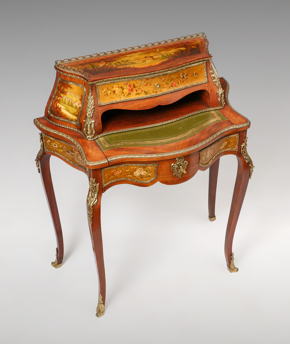 FRENCH PAINTED BOMBAY DESK: