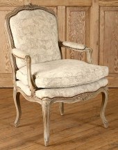 FRENCH PAINTED CARVED LOUIS XV