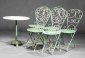 FRENCH PAINTED CAST IRON AND T