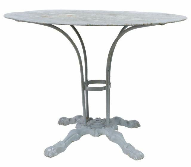 FRENCH PAINTED CAST IRON PATIO