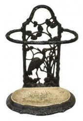 FRENCH PAINTED CAST IRON UMBRE