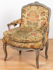 FRENCH PAINTED FAUTEUIL, 19TH