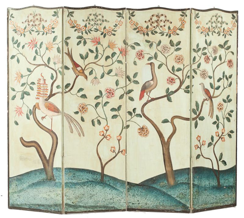 French Painted Four Panel Floor