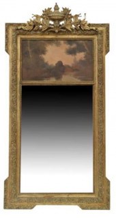 FRENCH PAINTED GILT PASTORAL T