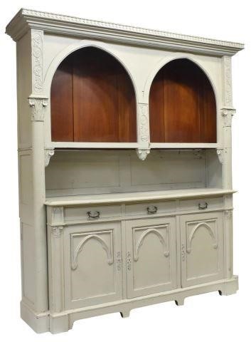 FRENCH PAINTED GOTHIC REVIVAL