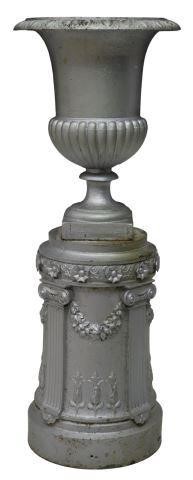 FRENCH PAINTED IRON CAMPANA