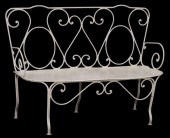FRENCH PAINTED IRON PATIO GARD